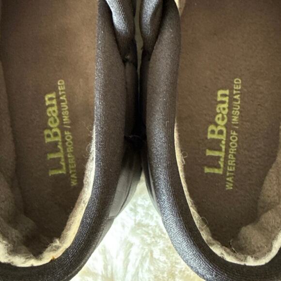 L.L. Bean Ultralight PrimaLoft Slip-On Shoes Men\'s 9M Black Quilted Waterproof main image 8